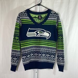 Seattle Seahawks Team Apparel NFL Sweater - Women Size S - Blue/Green
